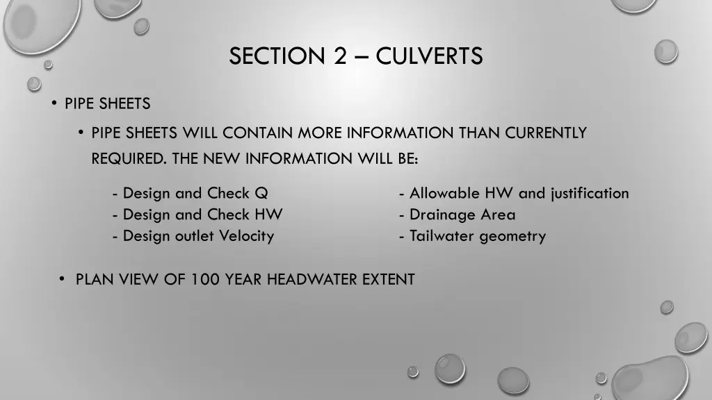 section 2 culverts