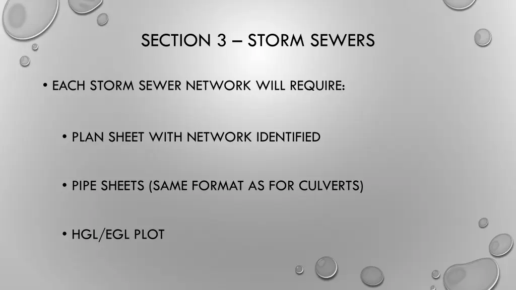 section 3 storm sewers