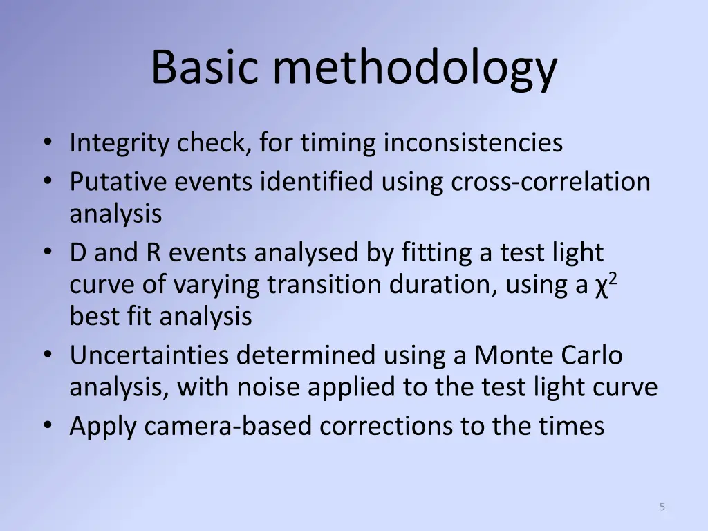 basic methodology