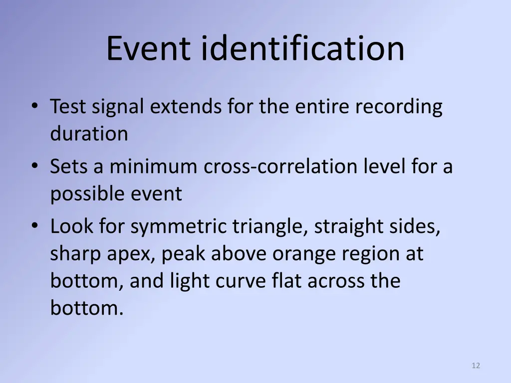 event identification