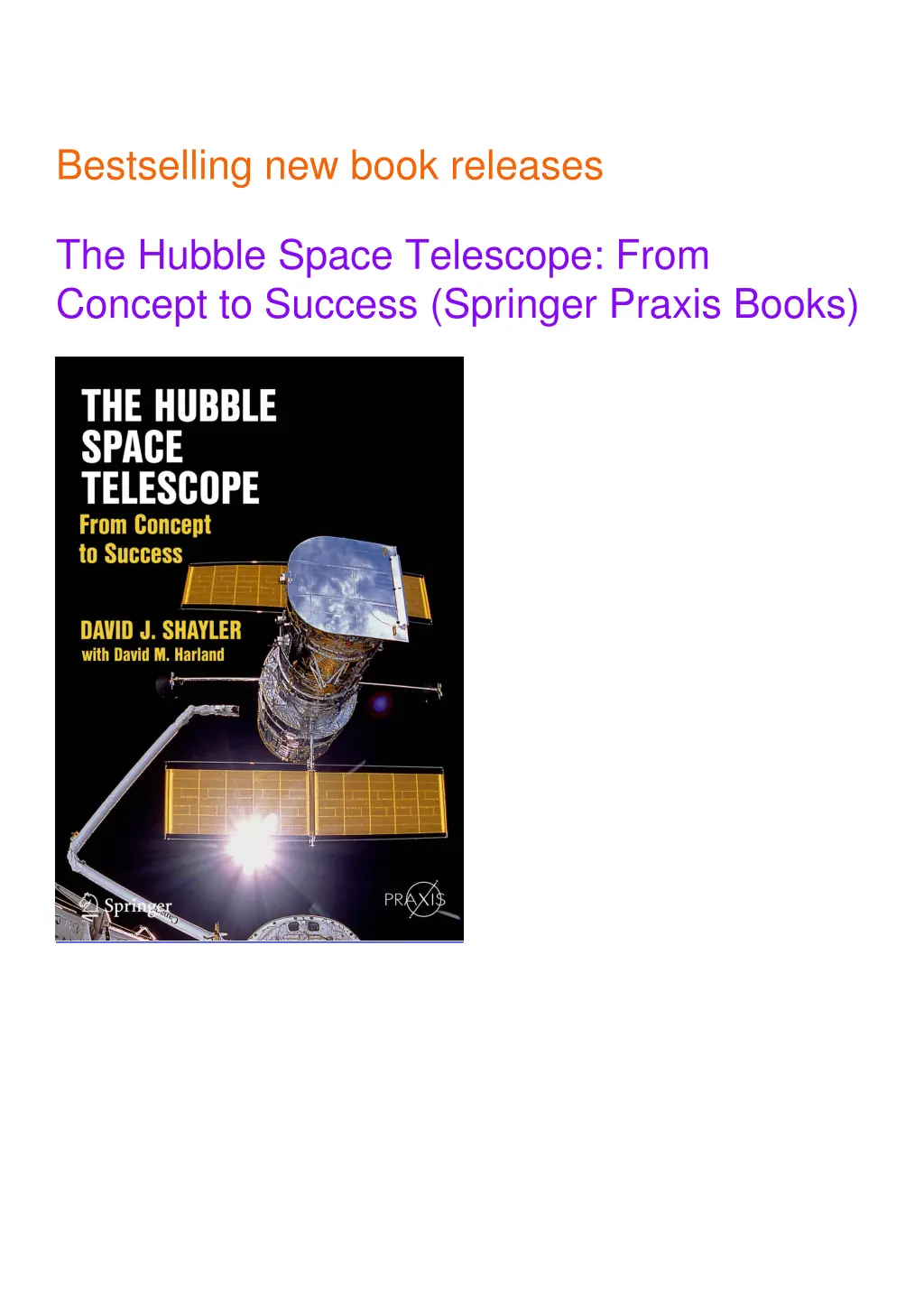 bestselling new book releases the hubble space