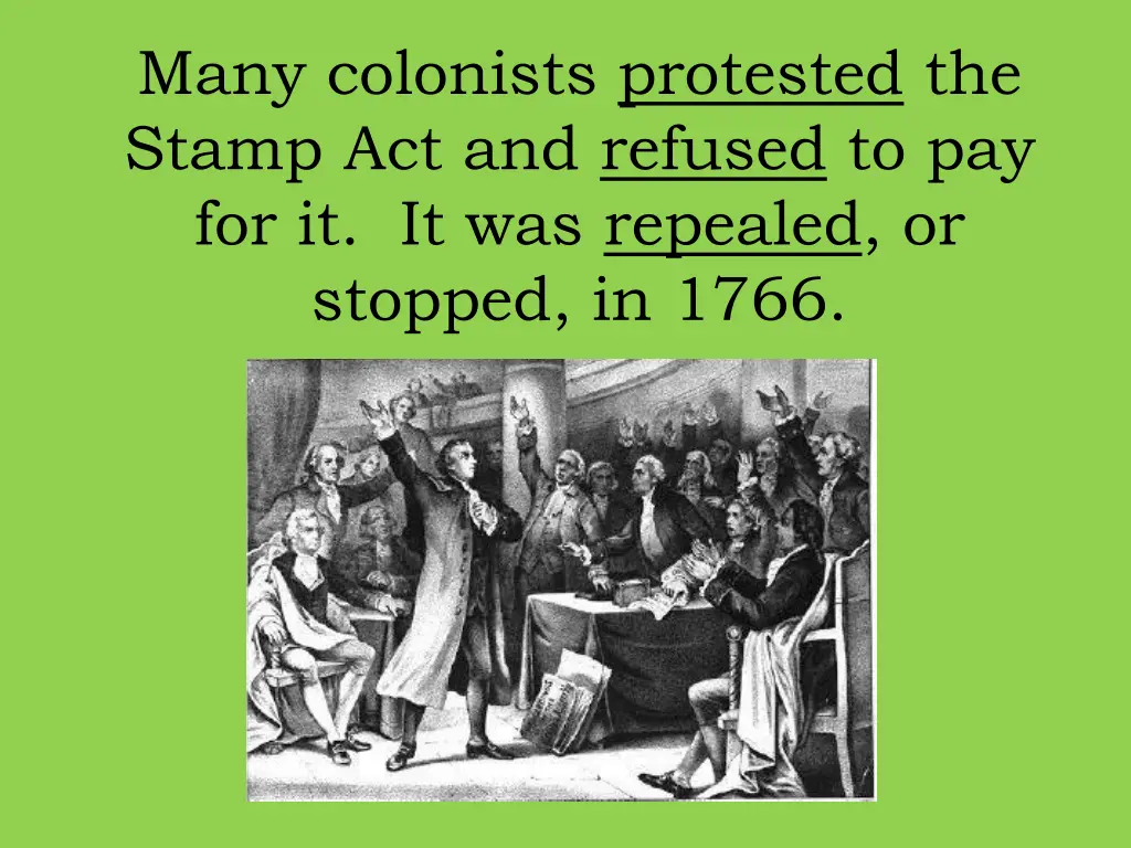 many colonists protested the stamp