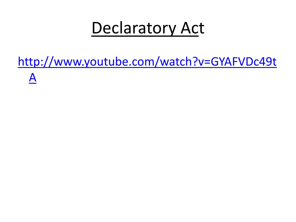 declaratory act