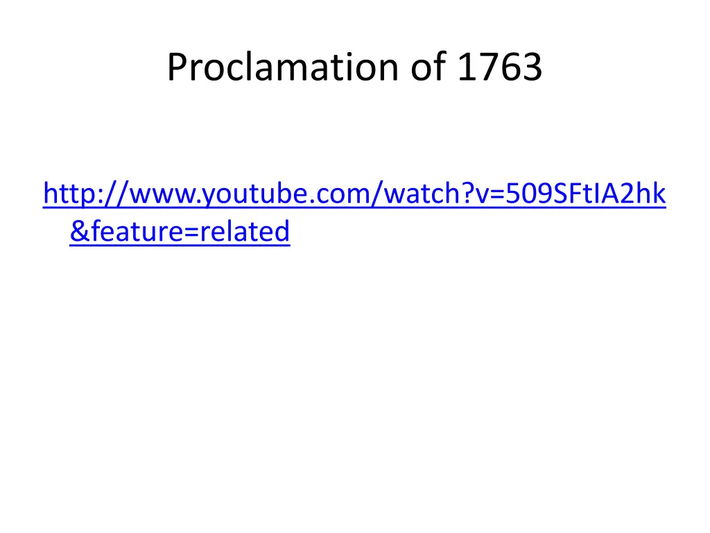 proclamation of 1763