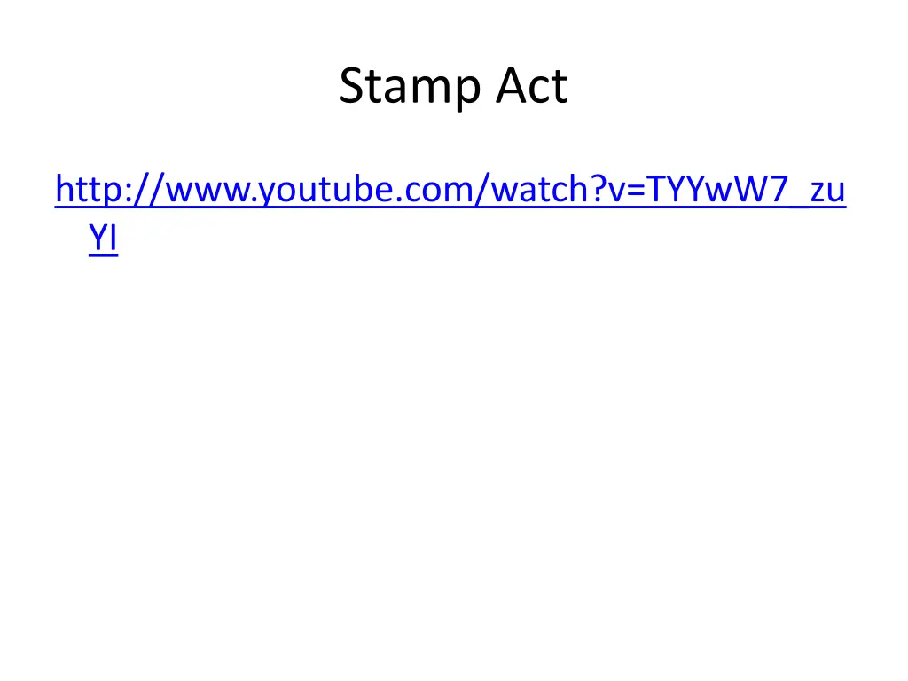 stamp act