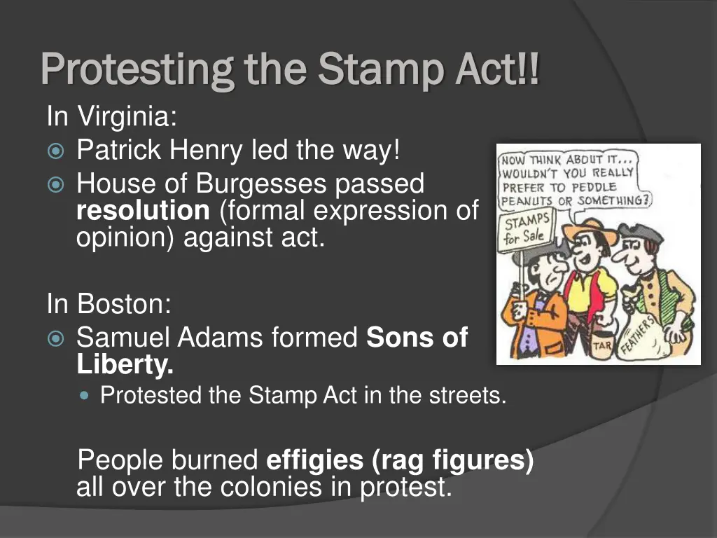 protesting the stamp act protesting the stamp