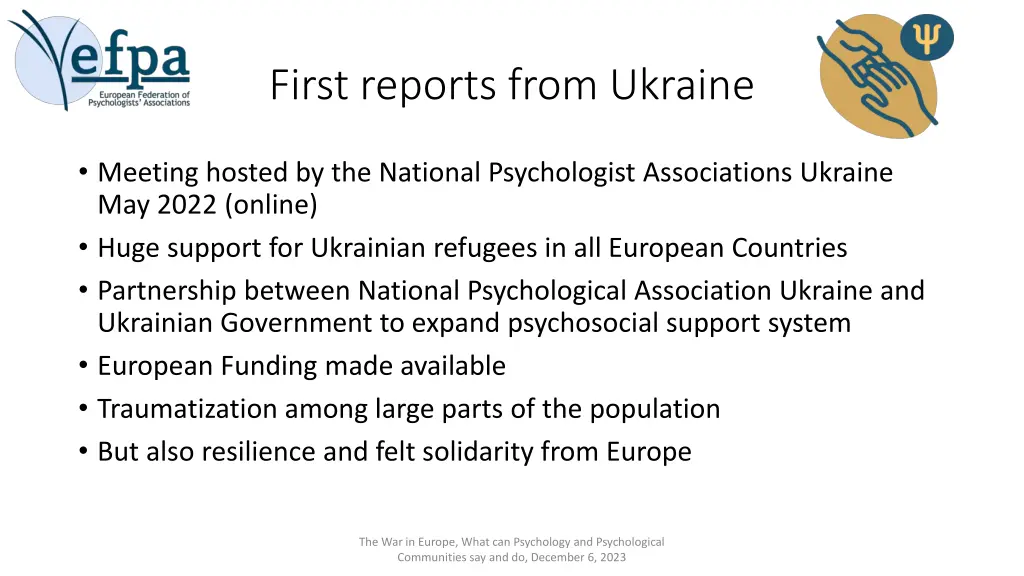 first reports from ukraine