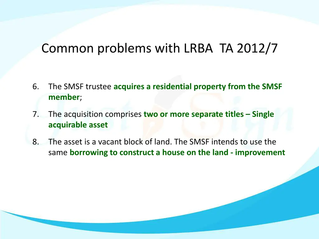 common problems with lrba ta 2012 7 1