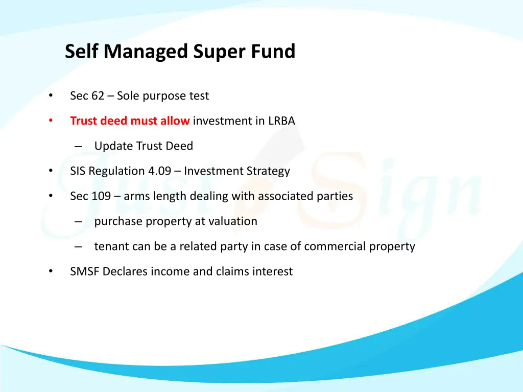 self managed super fund