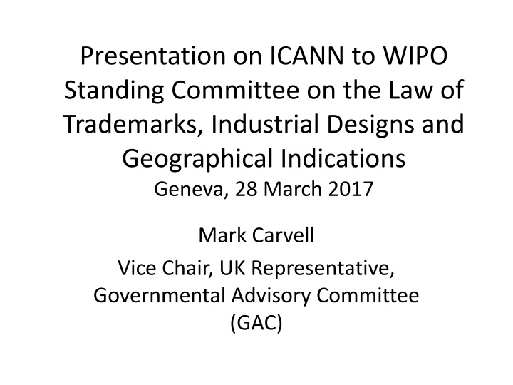 presentation on icann to wipo standing committee