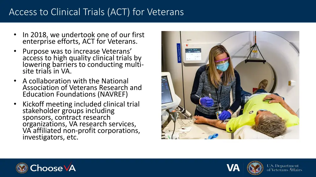 access to clinical trials act for veterans