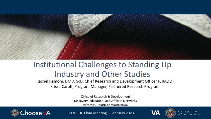 institutional challenges to standing up industry