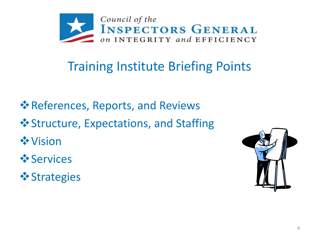 training institute briefing points