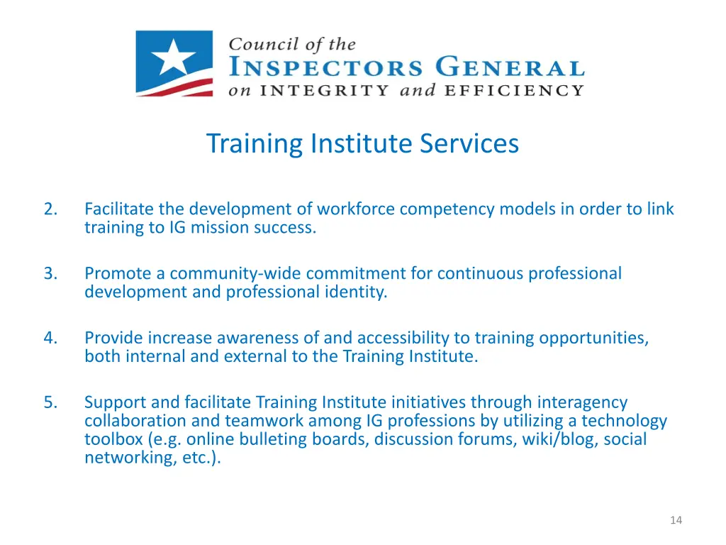 training institute services 1