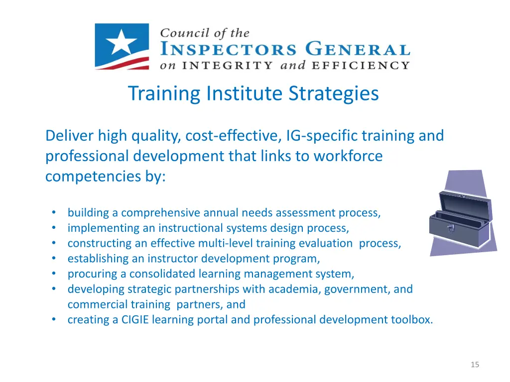 training institute strategies