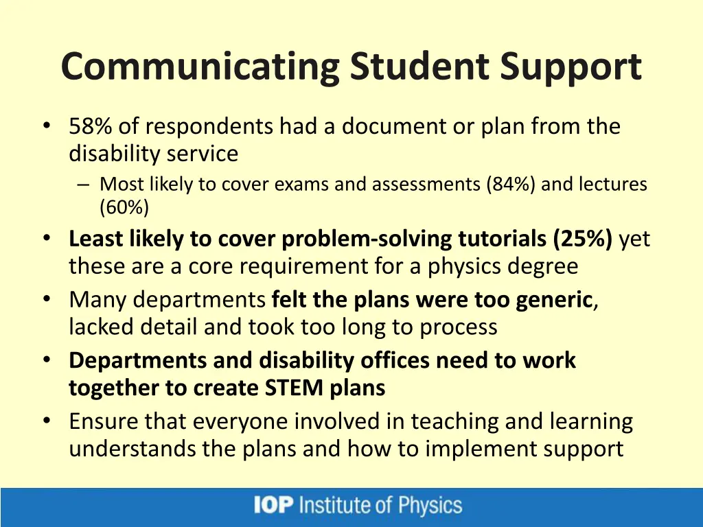 communicating student support