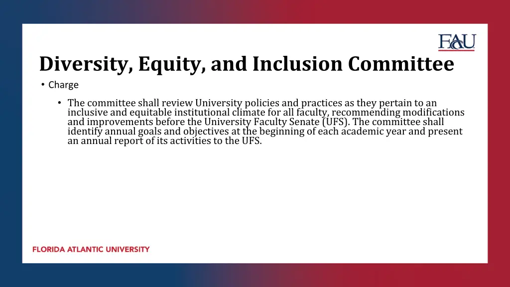 diversity equity and inclusion committee charge