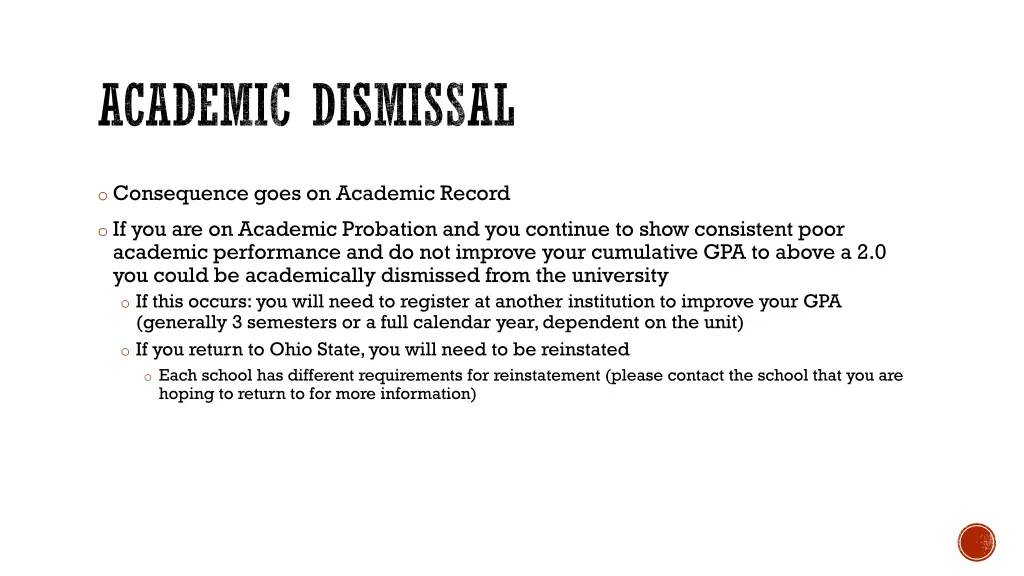 academic dismissal