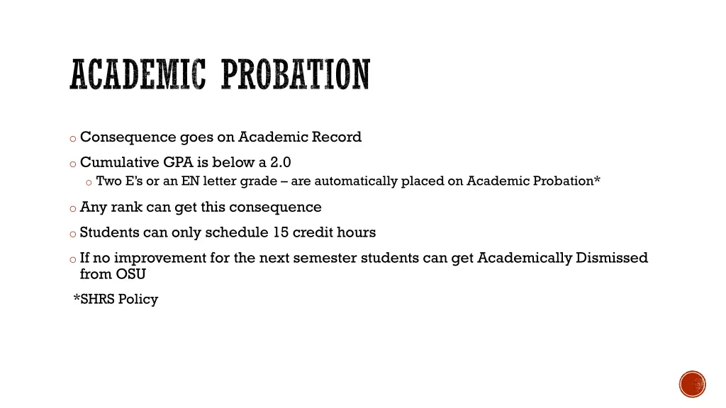 academic probation