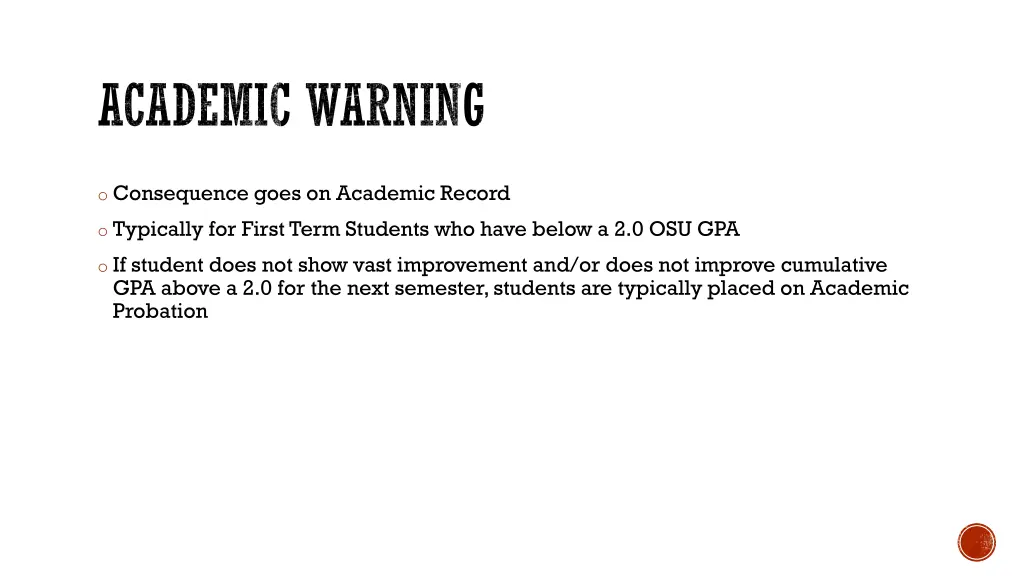 academic warning