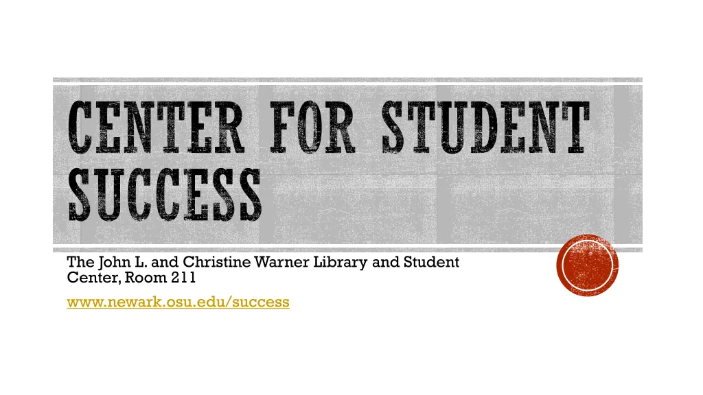 center for student success