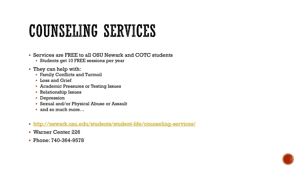 counseling services