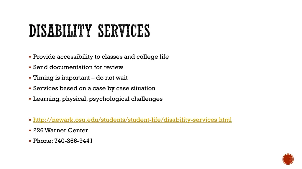 disability services