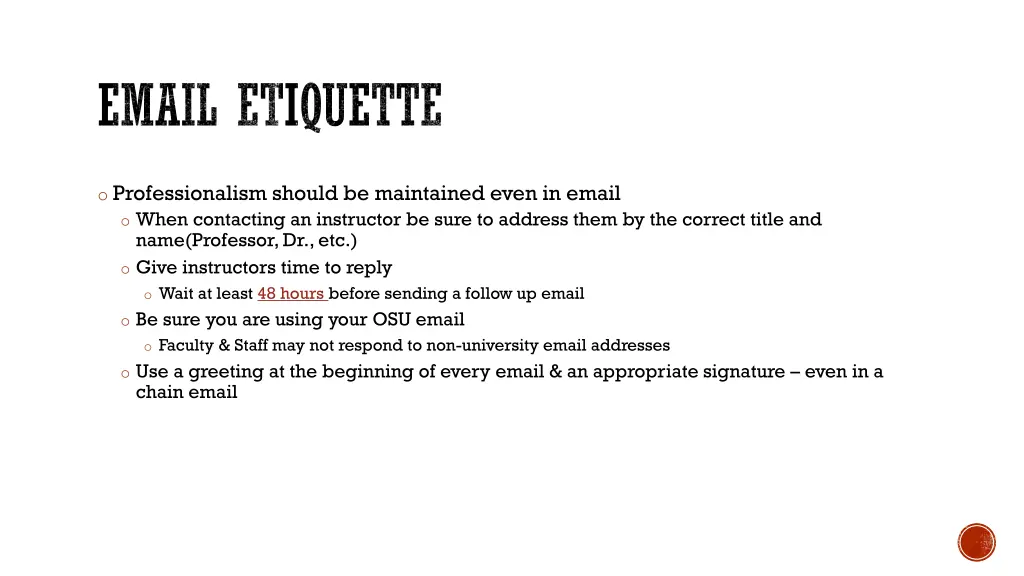 email etiquette