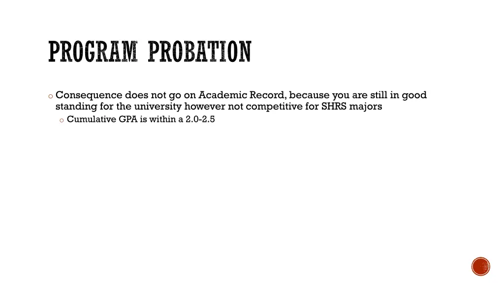 program probation