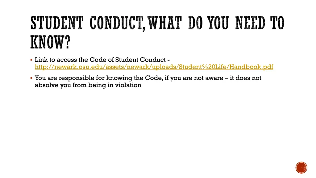 student conduct what do you need to know