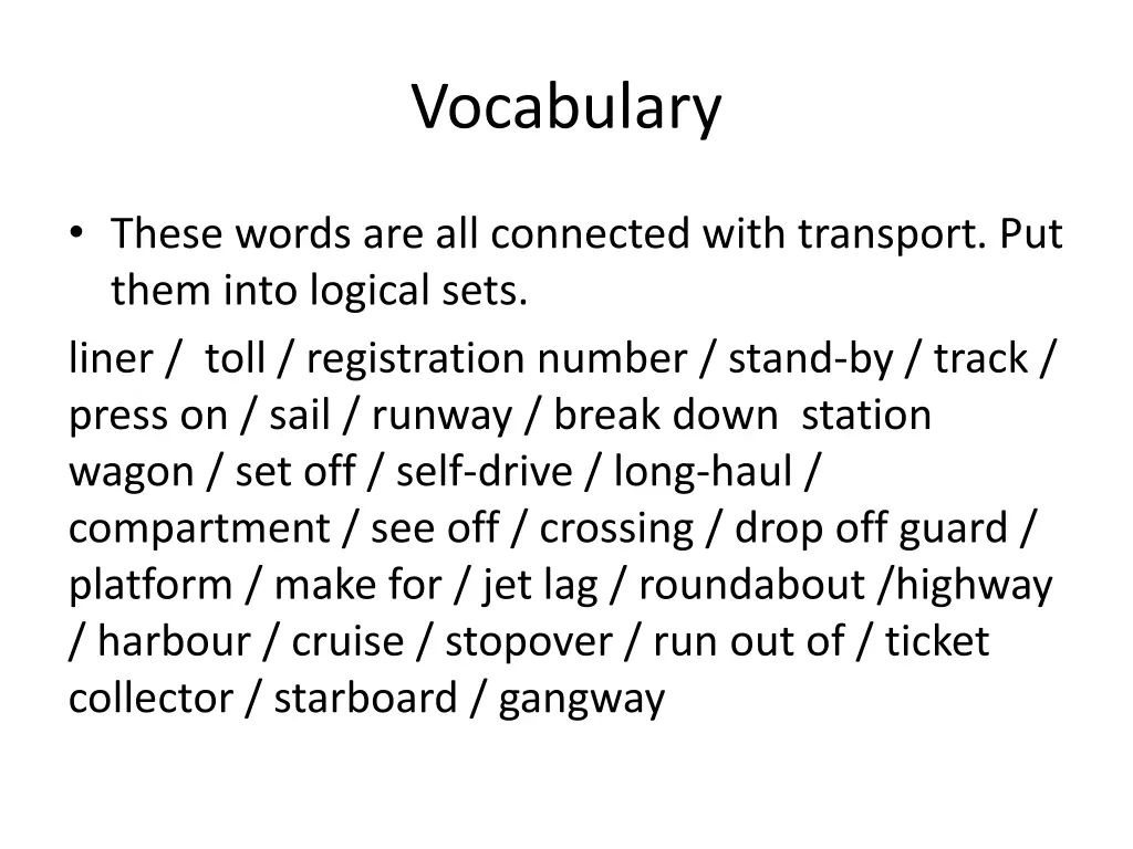 vocabulary