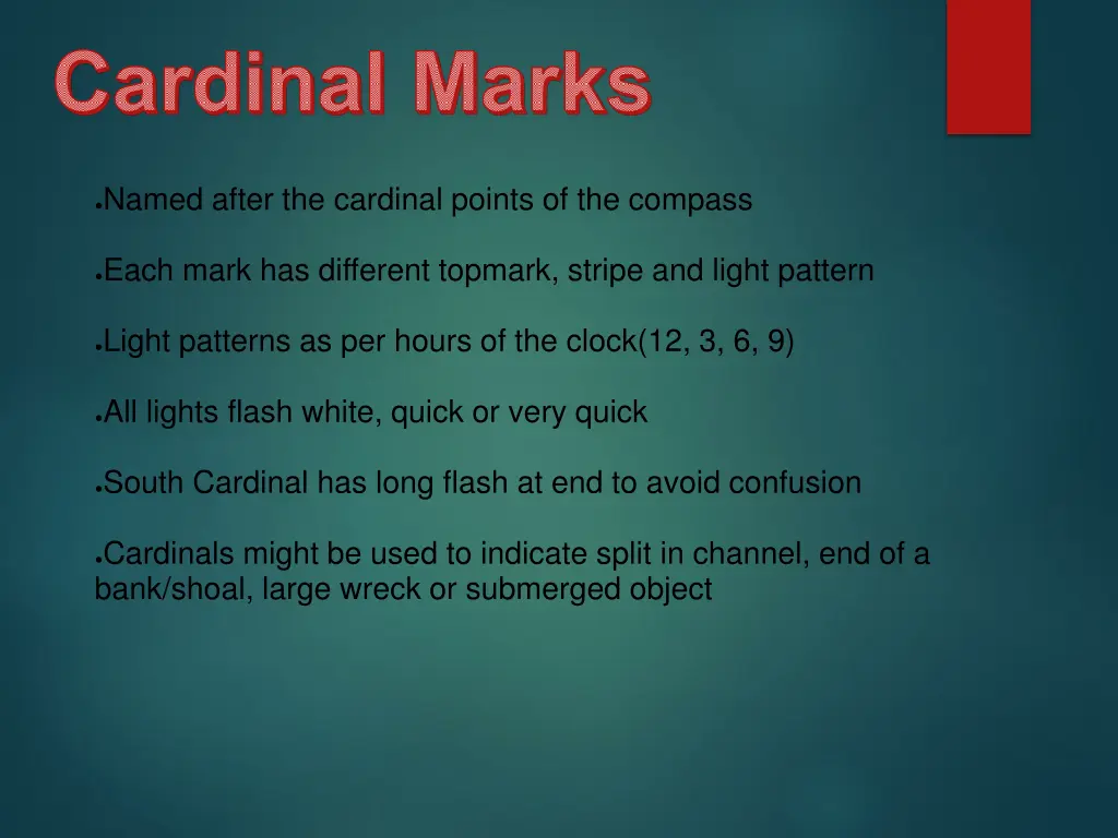 cardinal marks