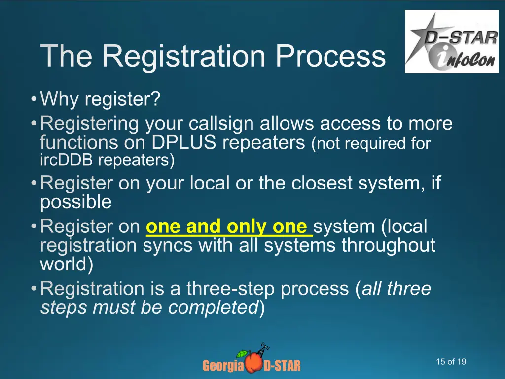 the registration process