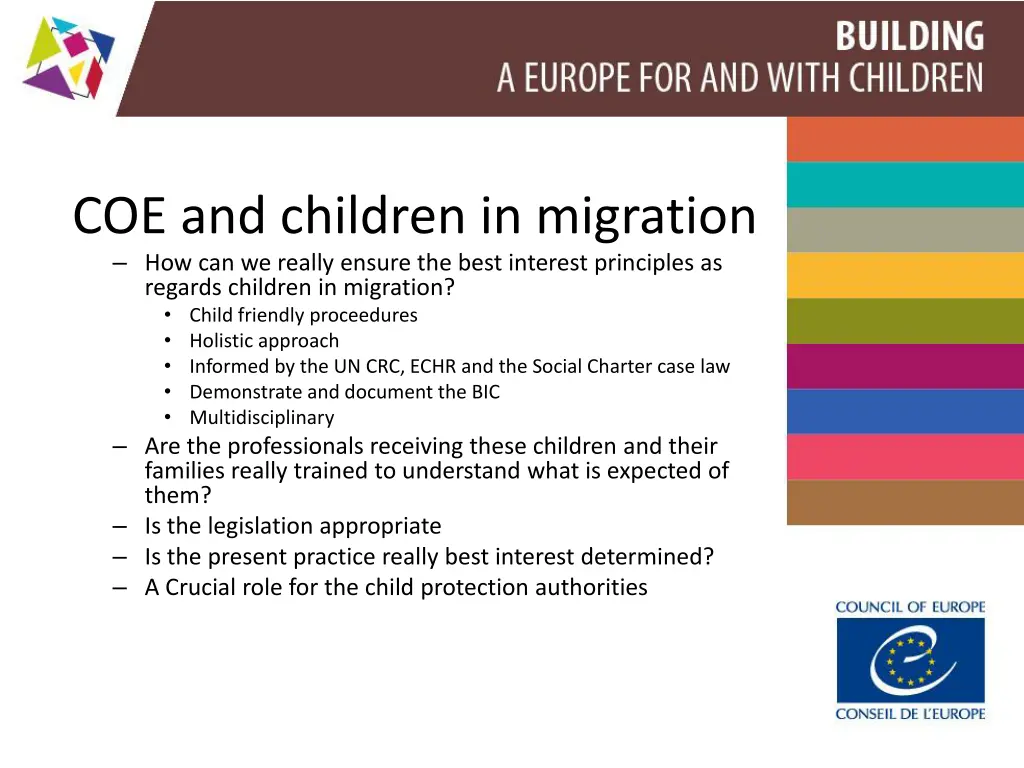 coe and children in migration how can we really