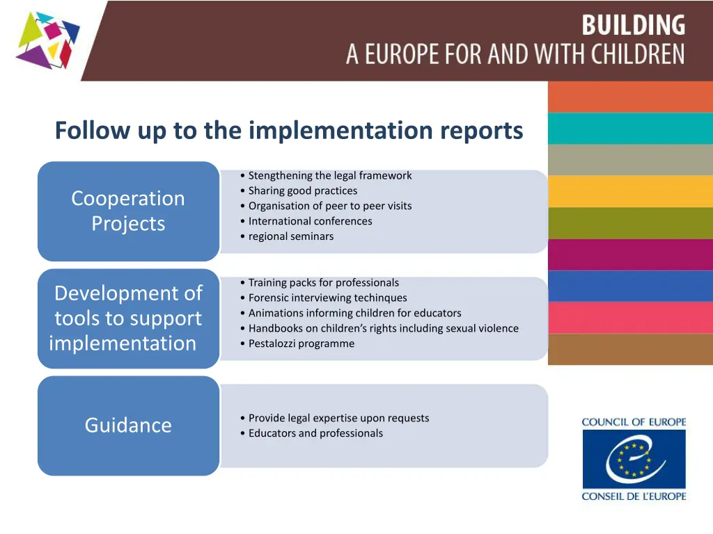 follow up to the implementation reports