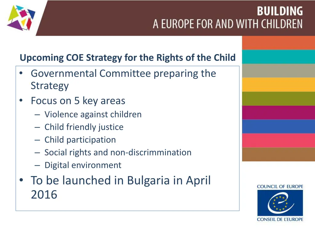 upcoming coe strategy for the rights of the child