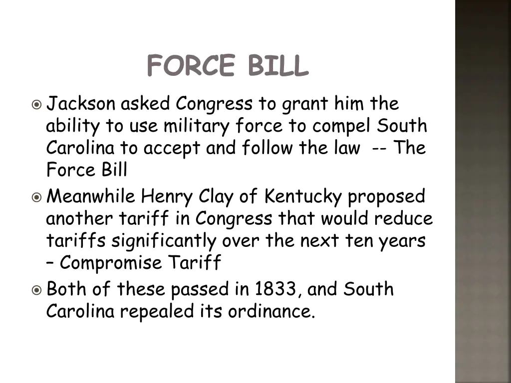 force bill