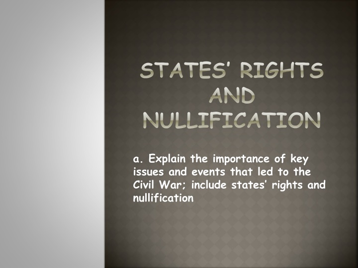 states rights and nullification