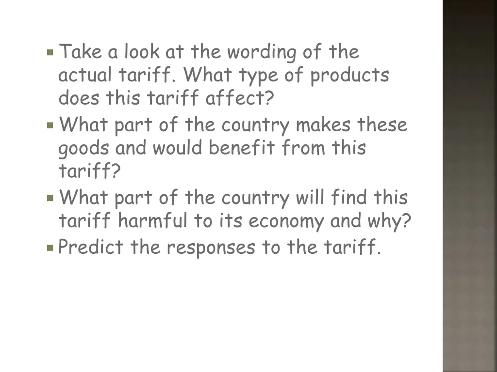 take a look at the wording of the actual tariff