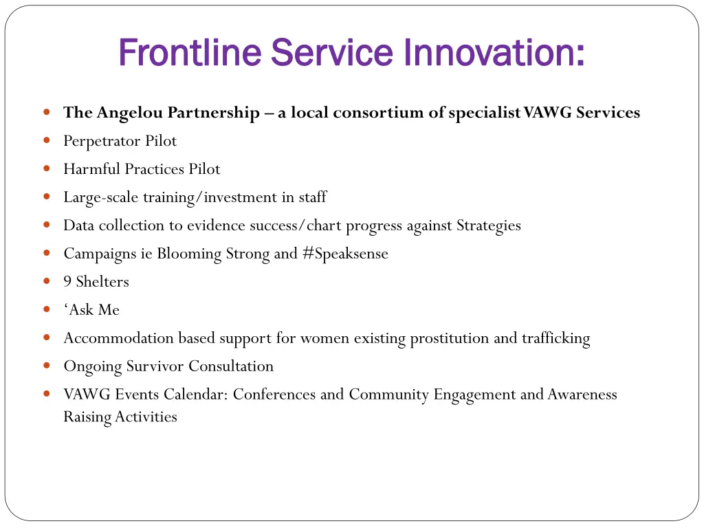 frontline service innovation frontline service