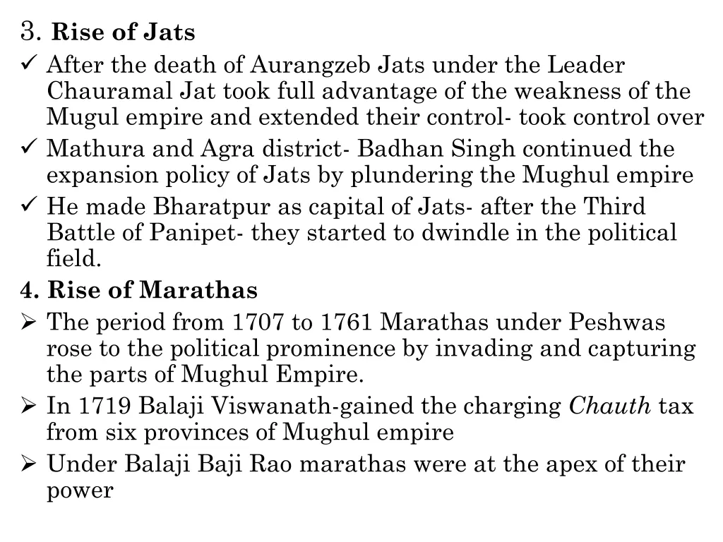 3 rise of jats after the death of aurangzeb jats