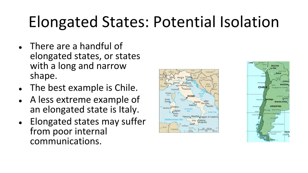 elongated states potential isolation