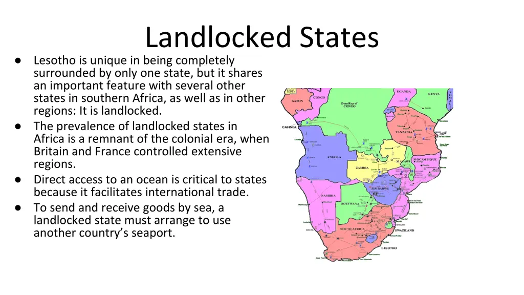 landlocked states