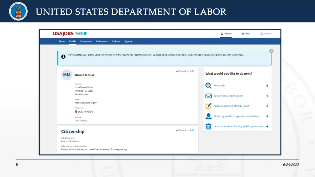 united states department of labor united states 4