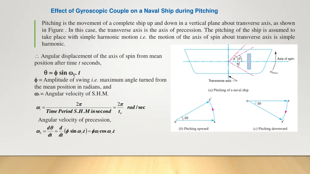 effect of gyroscopic couple on a naval ship 1