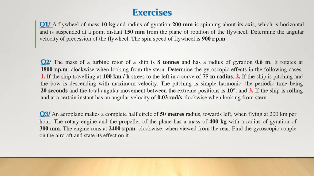 exercises