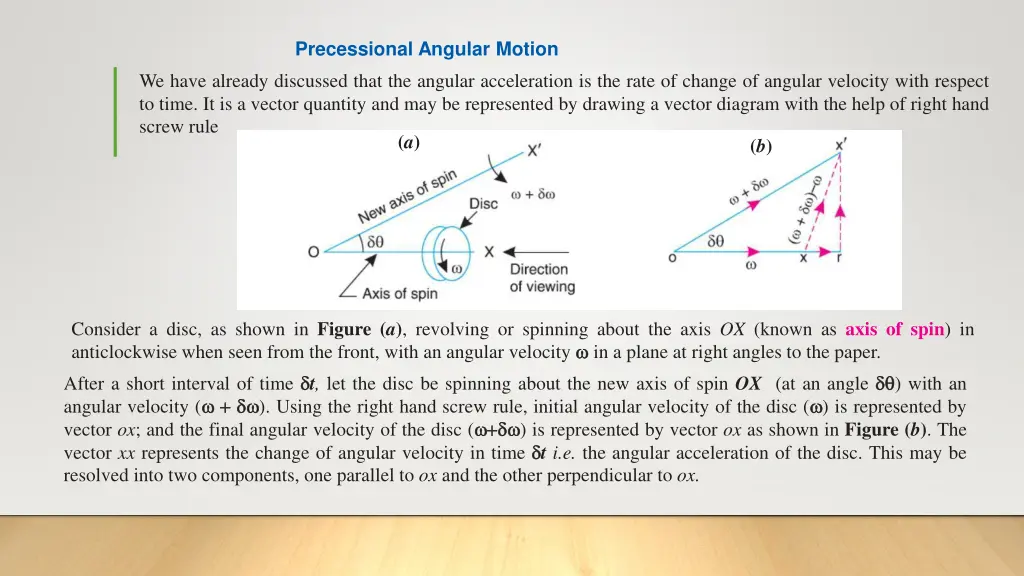 precessional angular motion