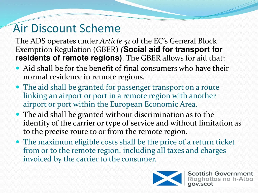 air discount scheme the ads operates under