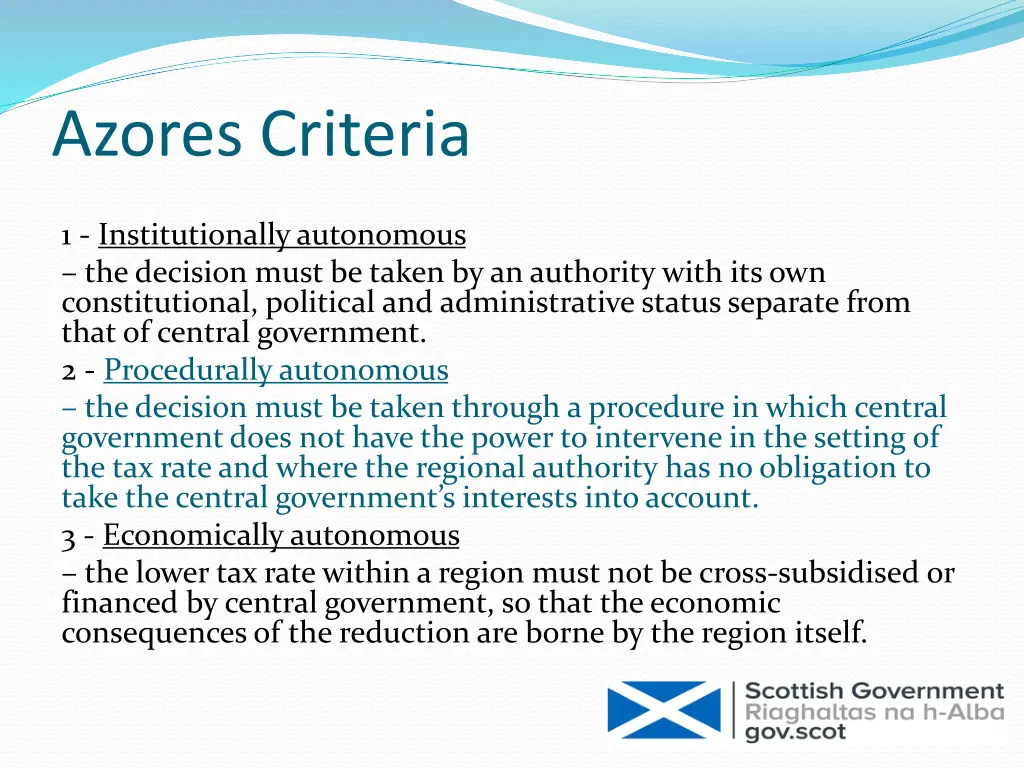 azores criteria 1