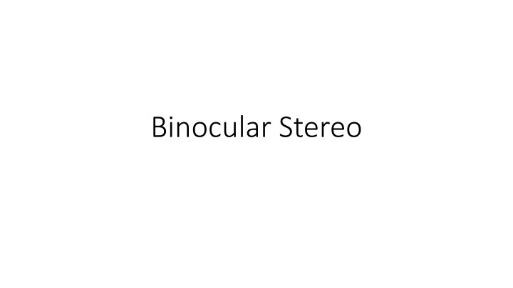 binocular stereo